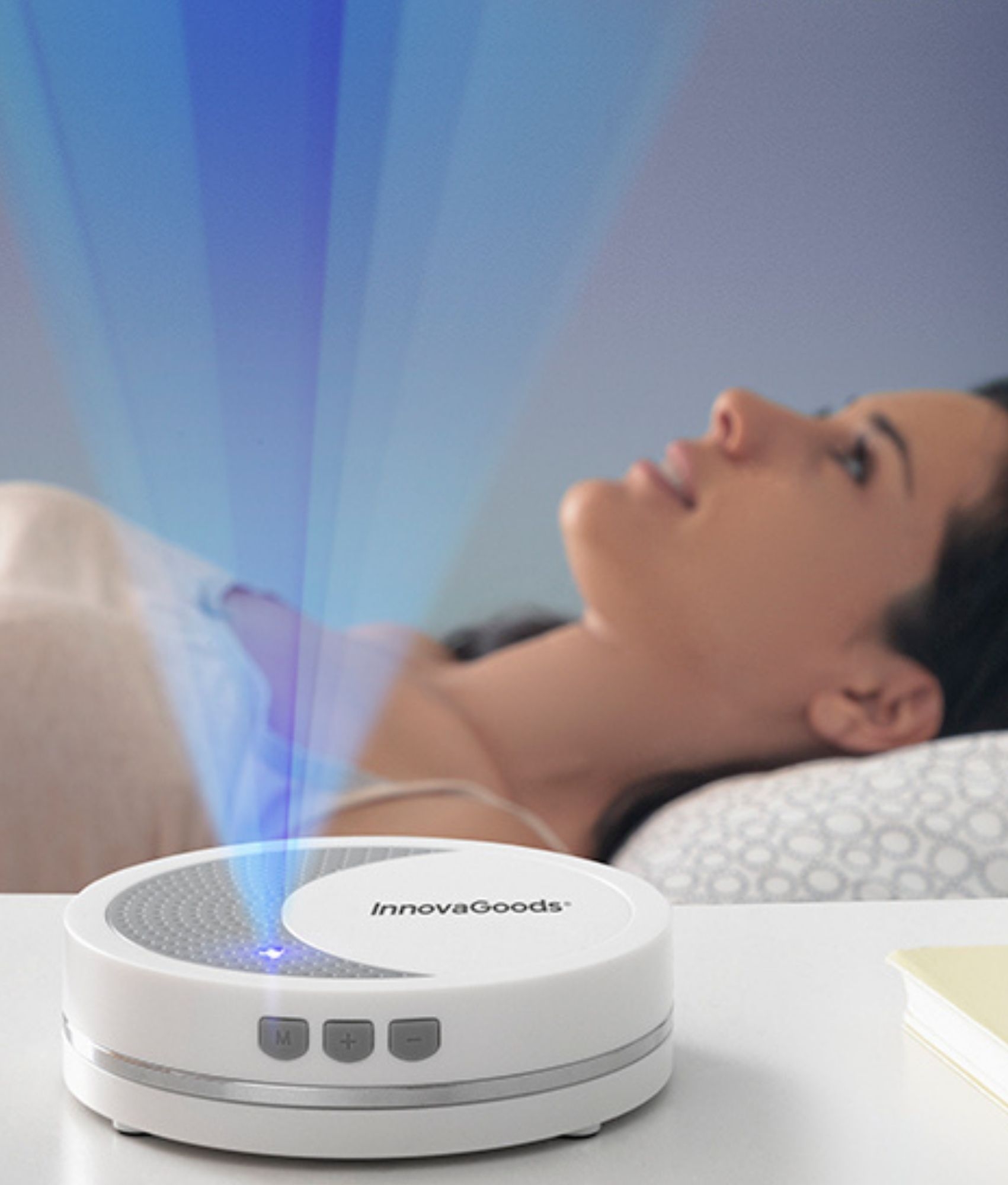 Máquina de Relajación con Luz y Sonido para Dormir Calmind