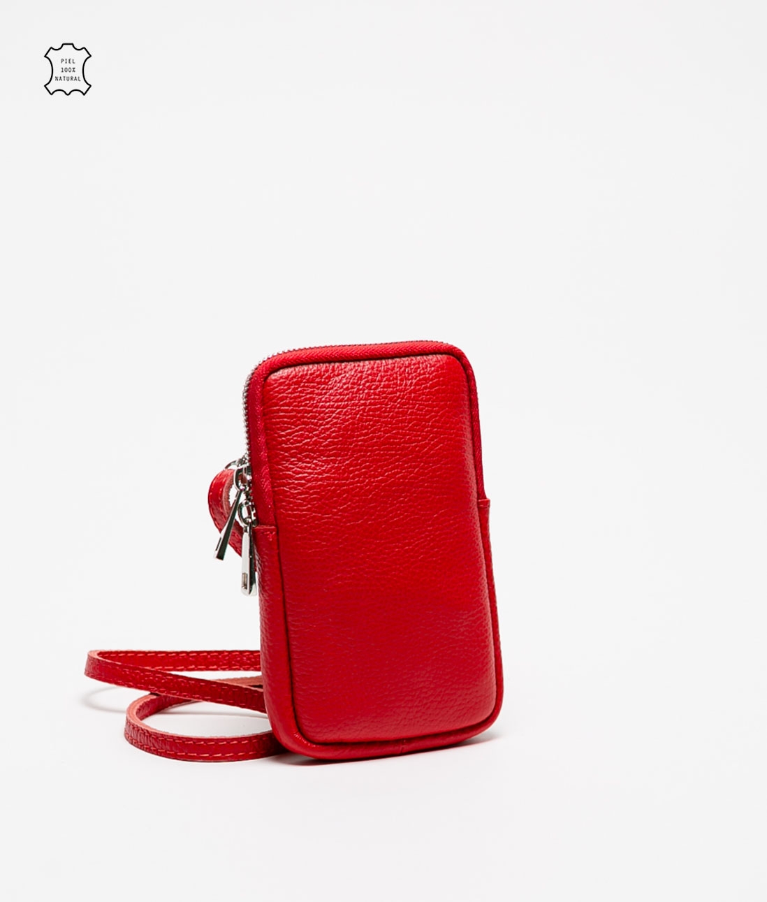 Bolsa de couro Ivana - vermelho