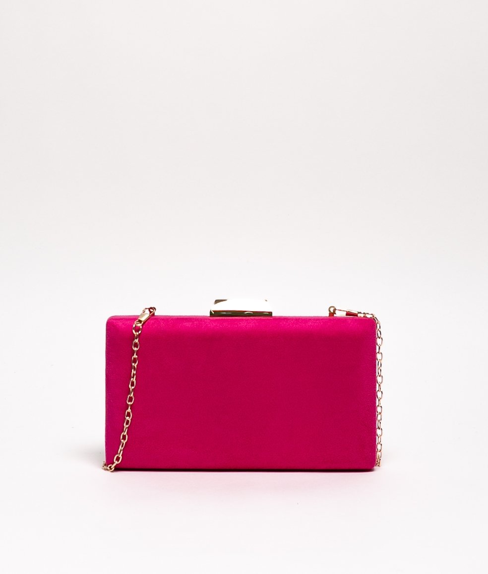 fuchsia leather bolsa