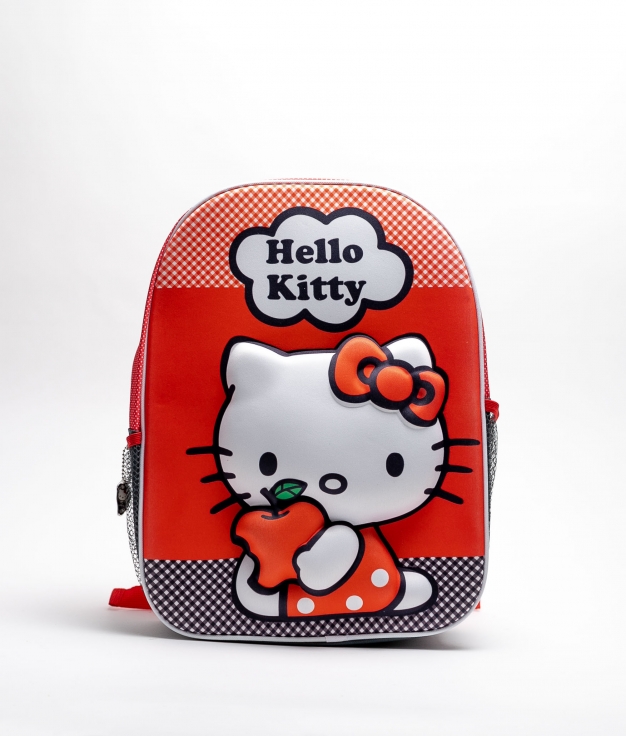 mochila hello kitty 3d - rojo