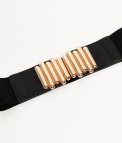 CINTURON ELASTICO FIAMA - NEGRO/DORADO