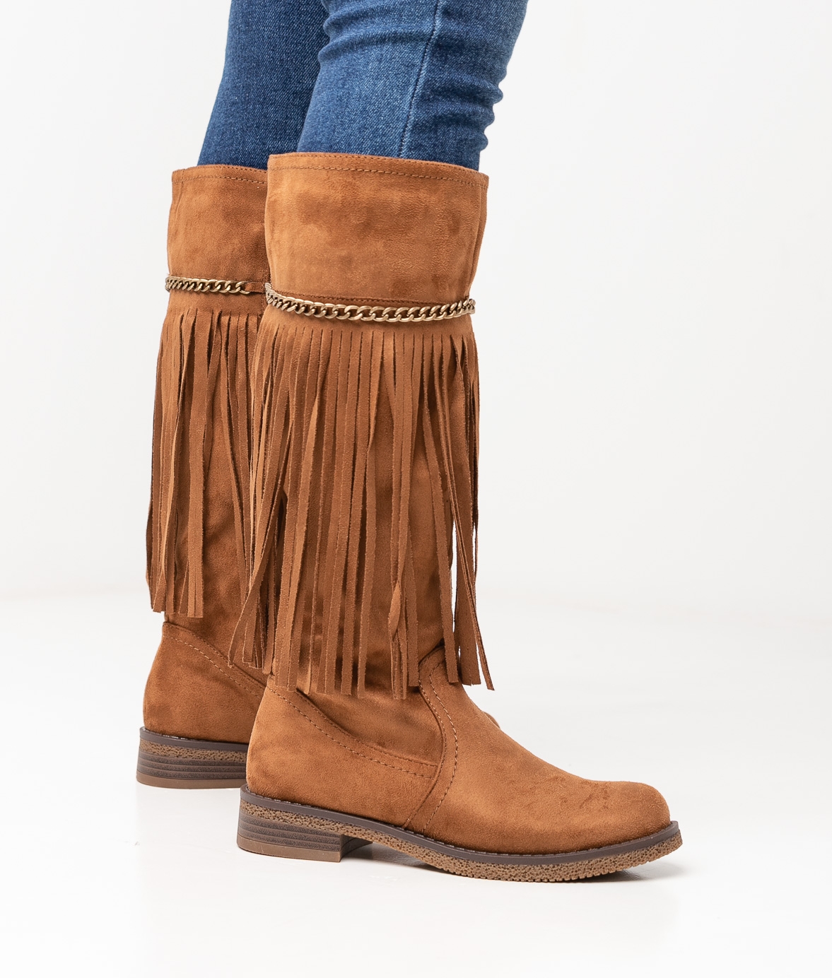 ILMA KNEE-LENGHT BOOT - CAMEL