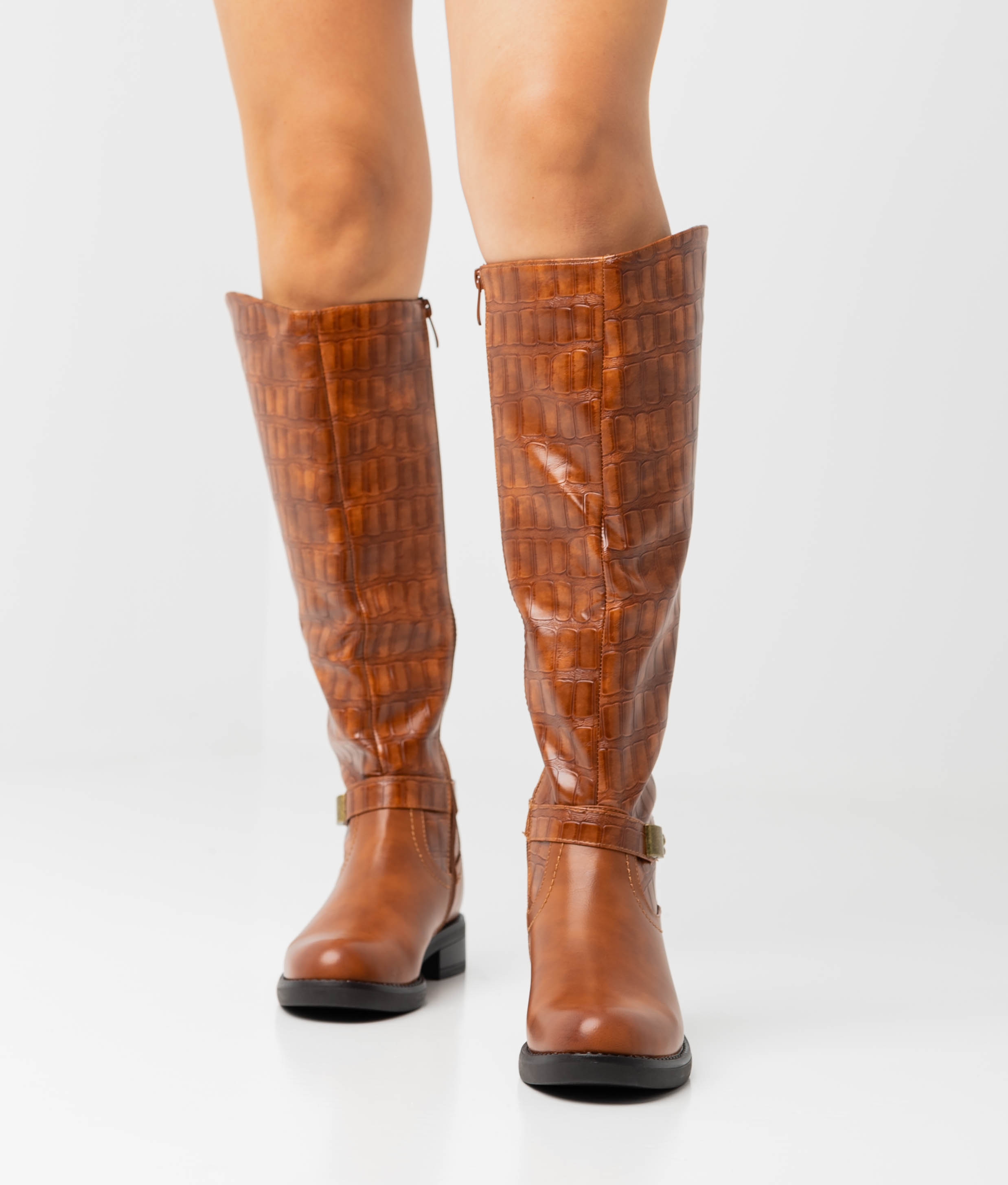 ASLEY KNEE-LENGHT BOOT - CAMEL