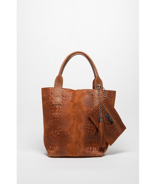 Elena leather bag - Camel