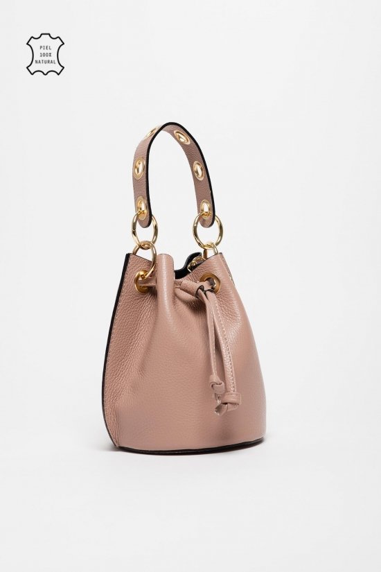 BOLSO DE PIEL LOUPE - ROSA