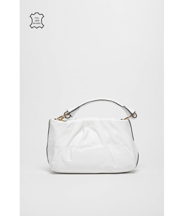 BOLSO DE PIEL VARIKA - BLANCO