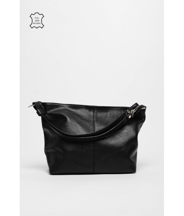 BOLSO DE PIEL DIVONGO - NEGRO