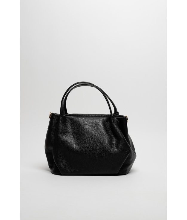 BOLSO DE PIEL HIPENO - NEGRO