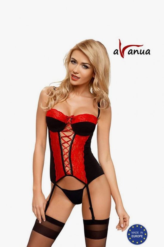 TIFFANY CORSET - ROJO/NEGRO