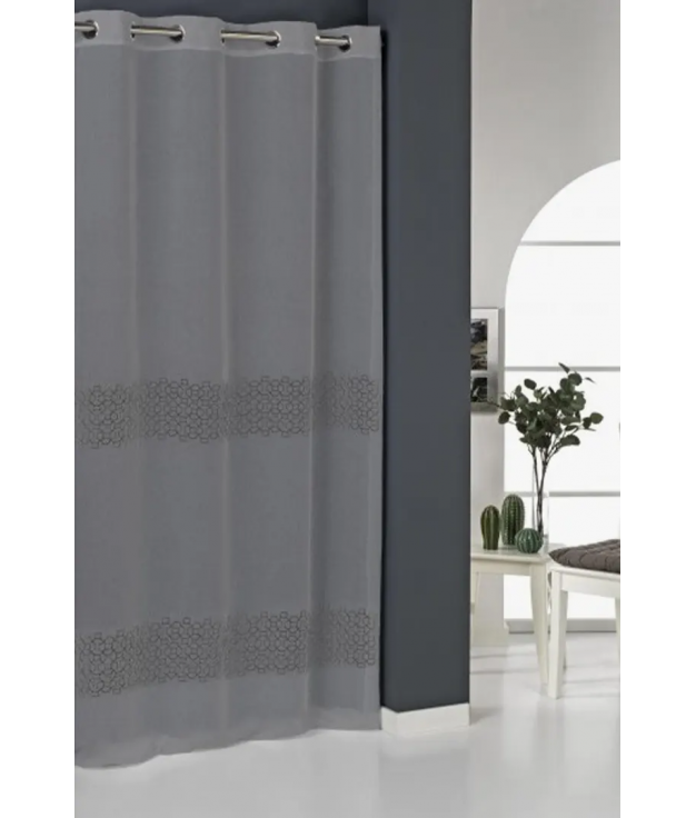 CORTINA NORAN 140X265 - GRIS