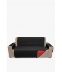 FUNDA SOFÁ PRÁCTICA ULTRASON - NEGRO/ROJO