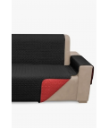 FUNDA SOFÁ PRÁCTICA ULTRASON - NEGRO/ROJO