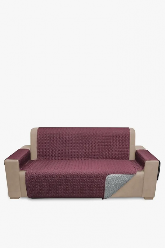 FUNDA SOFÁ PRÁCTICA ULTRASON - BURDEOS/GRIS