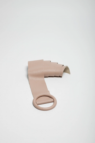 CINTURÓN DE PIEL BILBAIS - NUDE