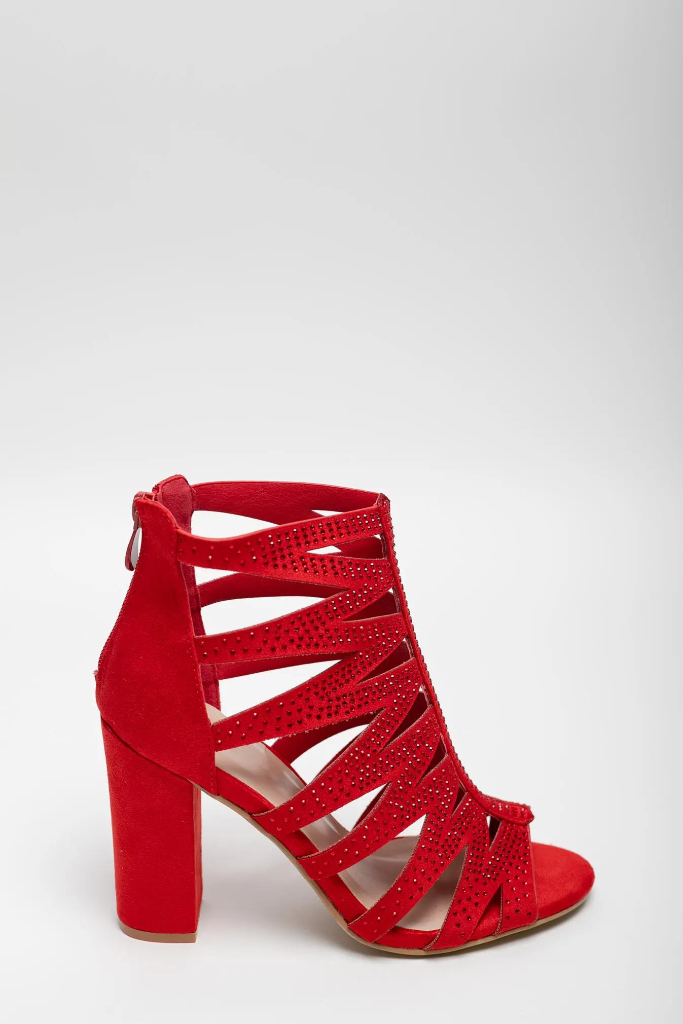 Sandales a talons clearance rouge