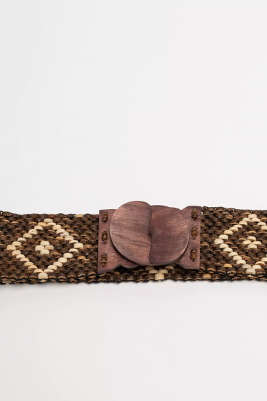 CINTURÓN ELÁSTICO GIAL - MADERA