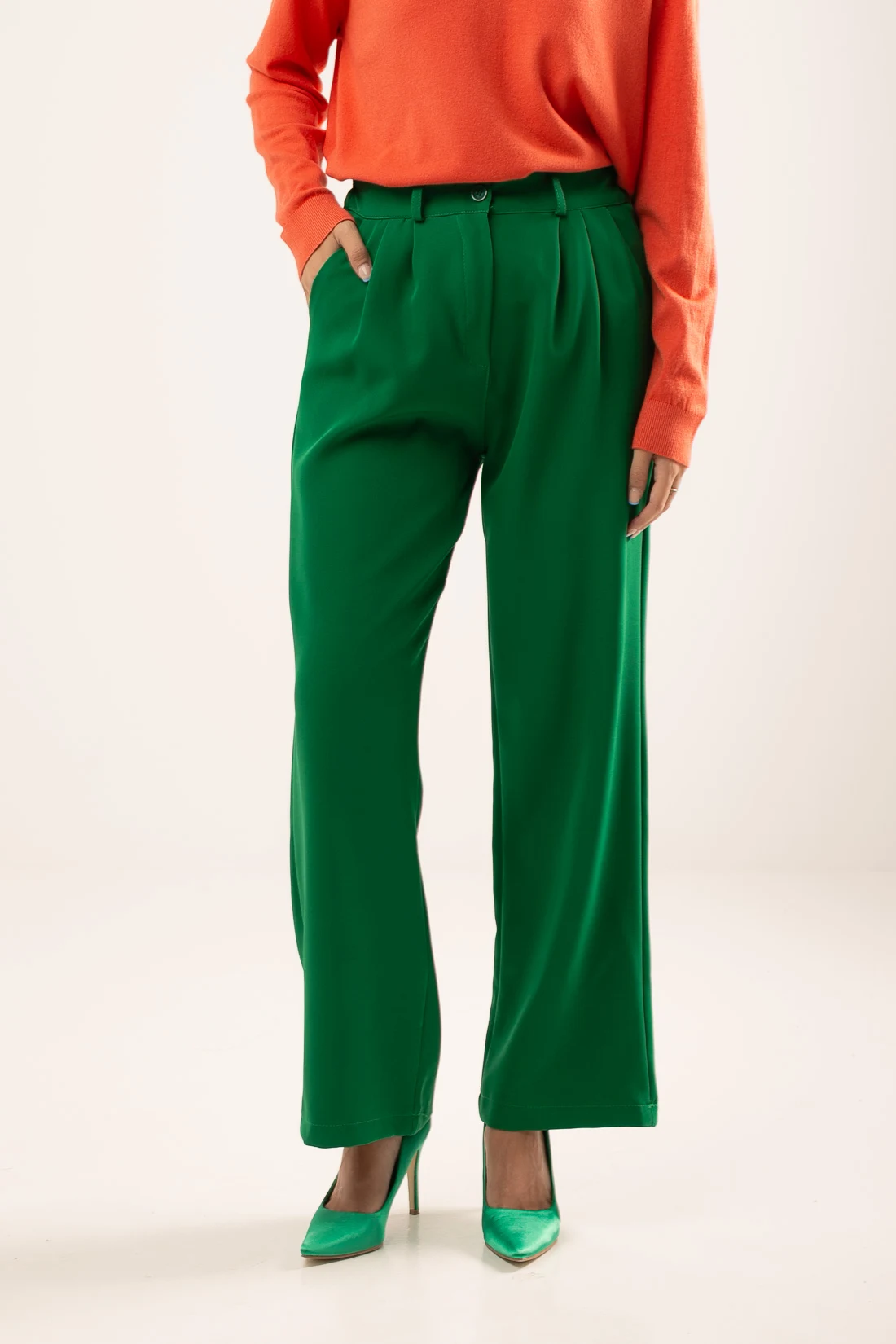 LERNO TROUSERS - GREEN