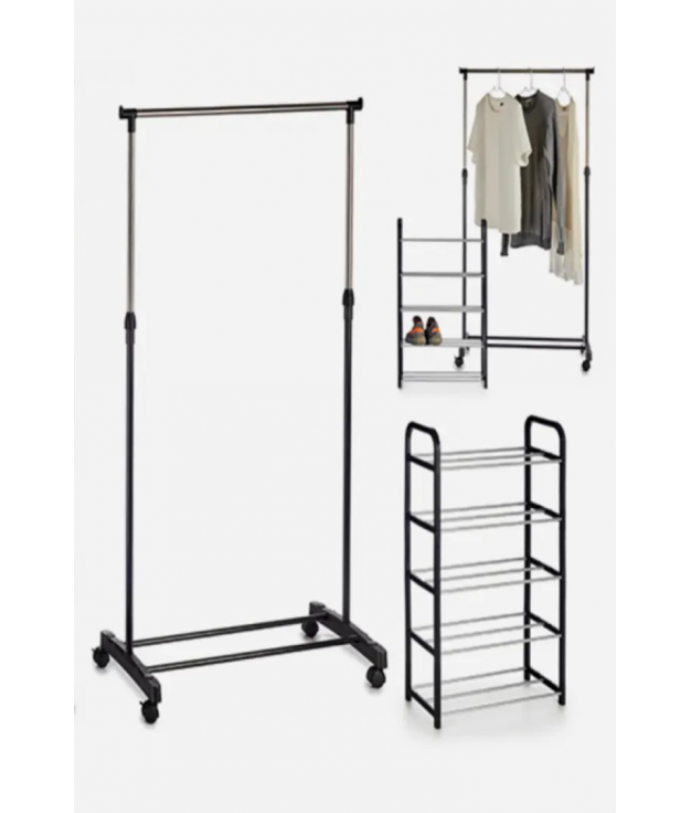 SHOE RACK AND COAT RACK SET 43x155x80