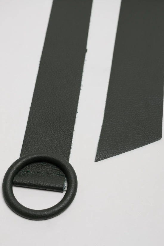 CINTO DE COURO BILBAIS - VERDE MILITAR 2