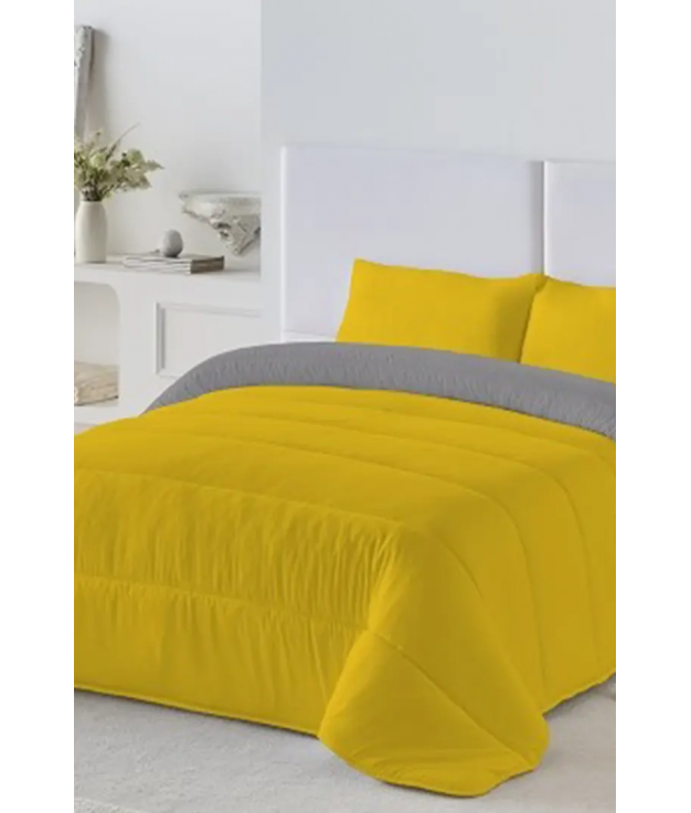 TWO-TONE MUSTARD/GREY QUILT