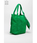 BOLSA DE COURO MYKONOS - VERDE GRAMA