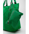 BOLSA DE COURO MYKONOS - VERDE GRAMA
