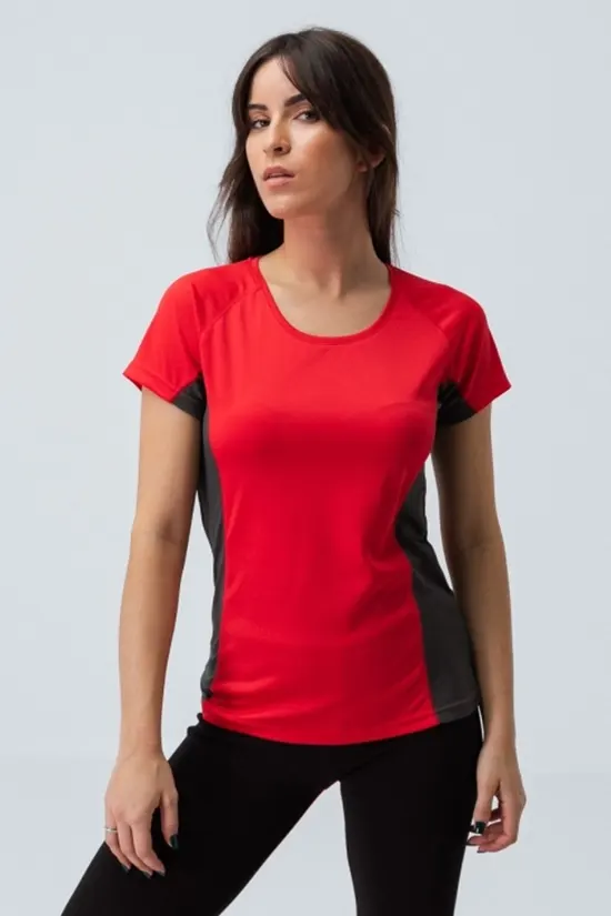 Camiseta Sanga - Vermelho/Cinza Oscuro