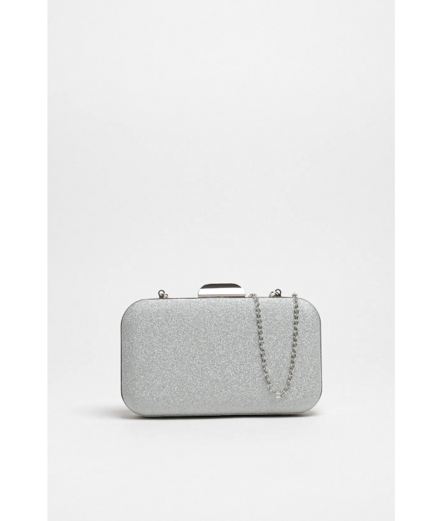 BOLSO DE MANO QUETRES - PLATA