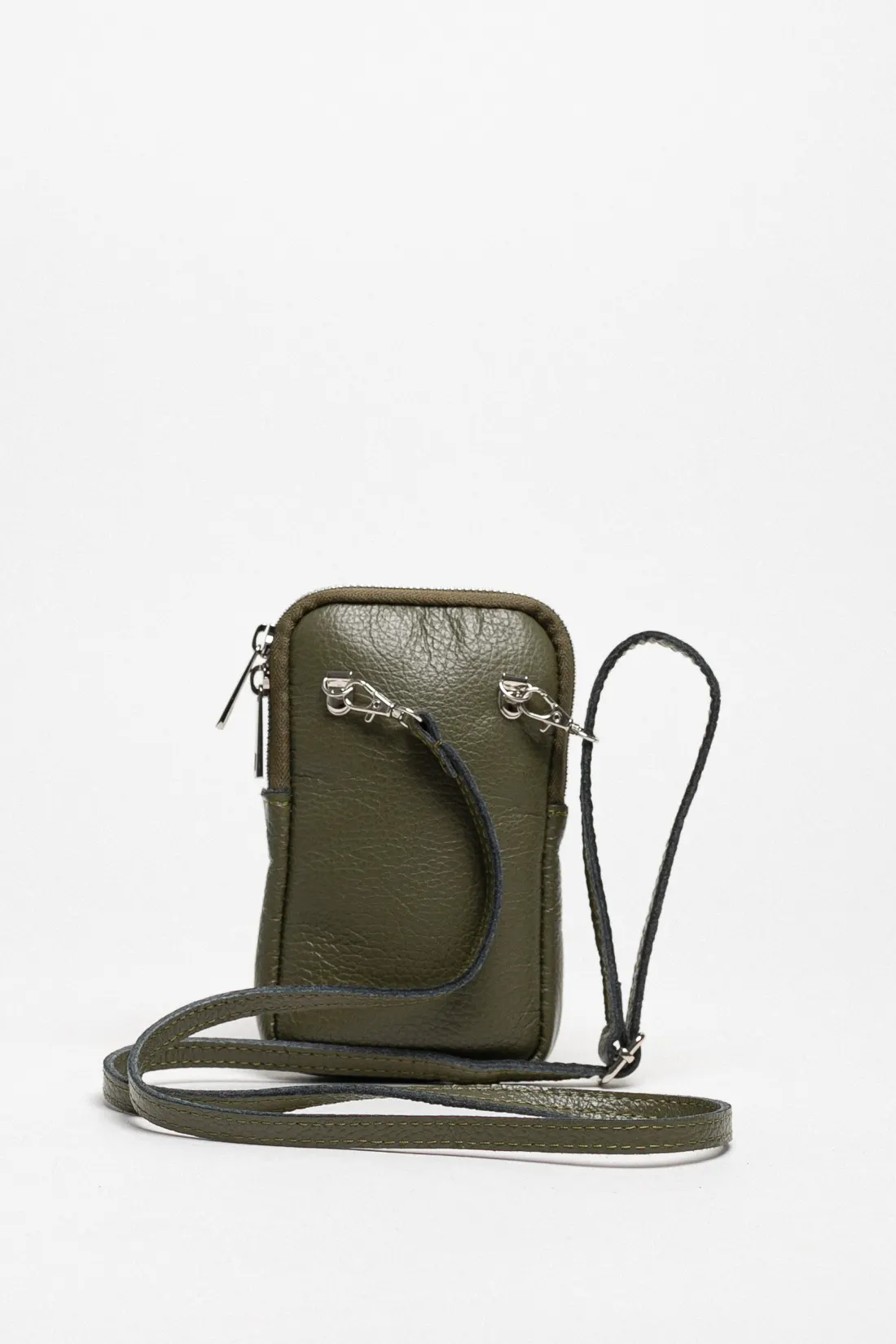 BURTON LEATHER MOBILE HOLDER - ARMY GREEN