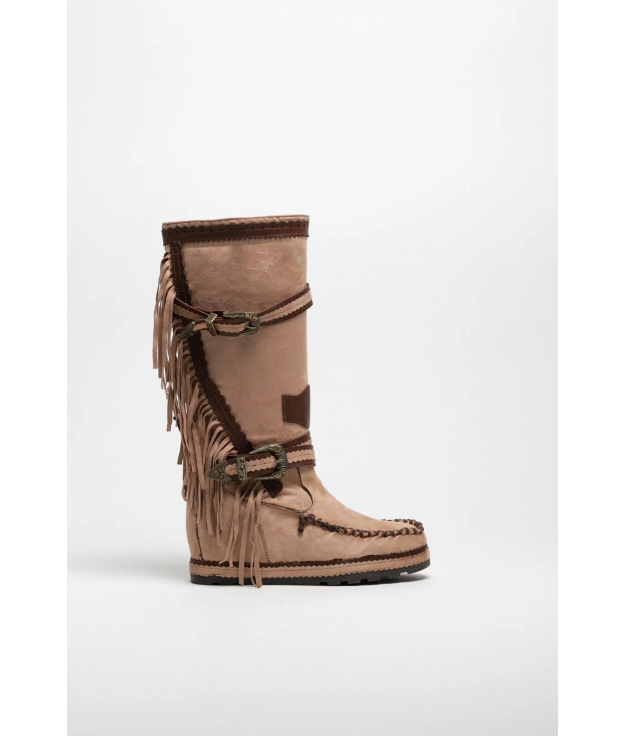 INDIANINI MENIA HIGH BOOT - KHAKI