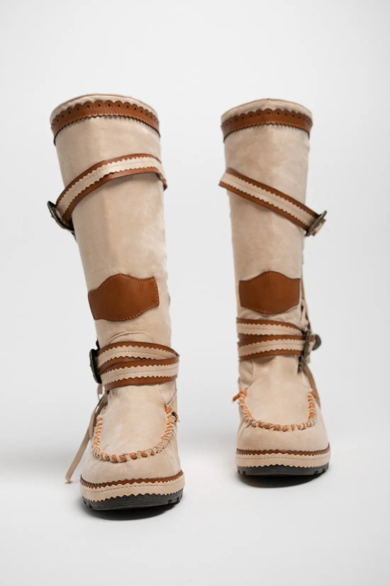 BOTTE HAUTE INDIANINI MENIA - BEIGE 2