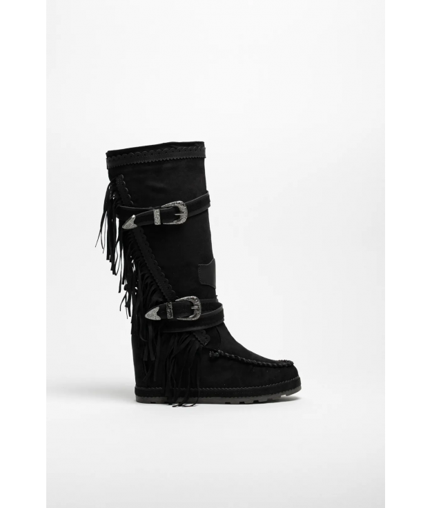 BOTA ALTA INDIANINI MENIA - NEGRO