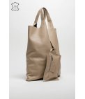 BOLSO DE PIEL COWES - BEIGE OSCURO