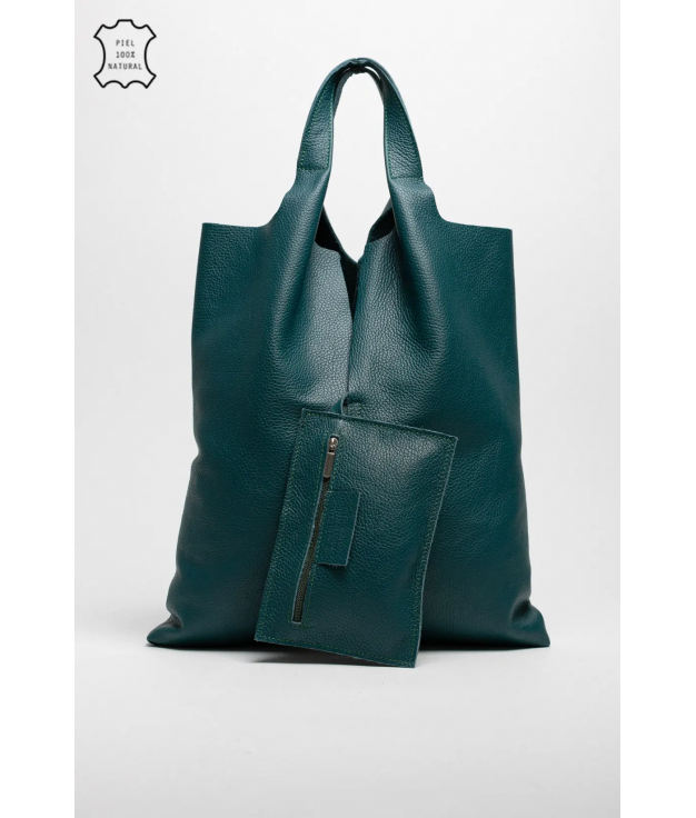 BOLSO DE PIEL COWES - VERDE