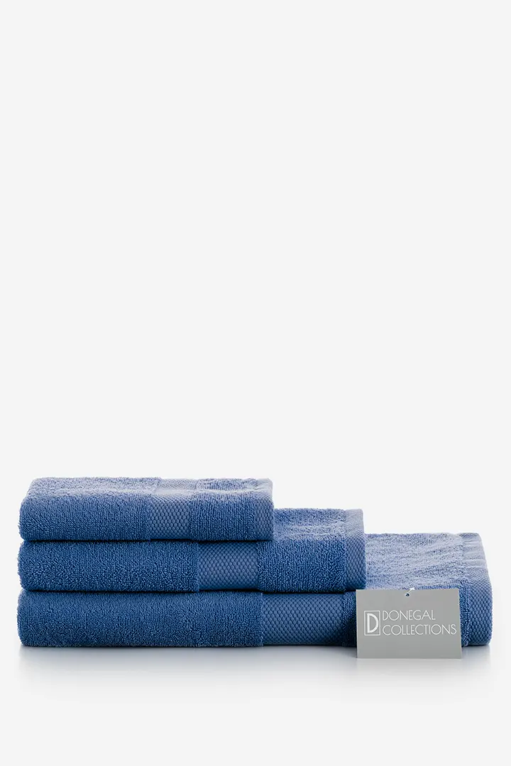 SET OF SHOWER TOWELS 500gr DONEGAL COLLECTIONS - BLUE