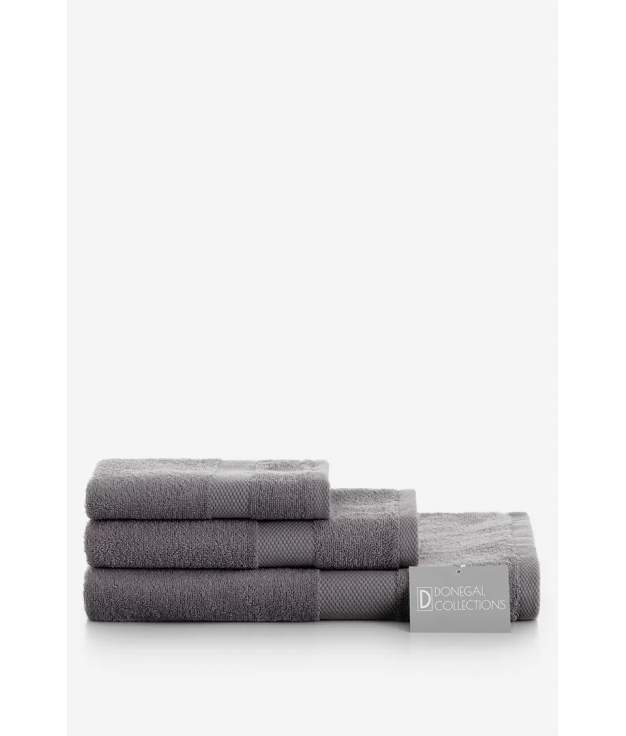 SHOWER TOWELS SET 500gr DONEGAL COLLECTIONS - DARK GRAY