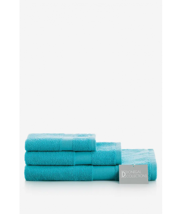 SHOWER TOWELS SET 500gr DONEGAL COLLECTIONS - TURQUOISE