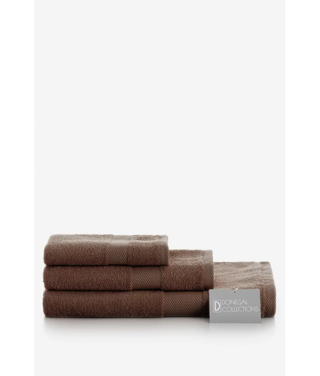 SET OF TOWELS SHEET 500gr DONEGAL COLLECTIONS - CHOCOLATE
