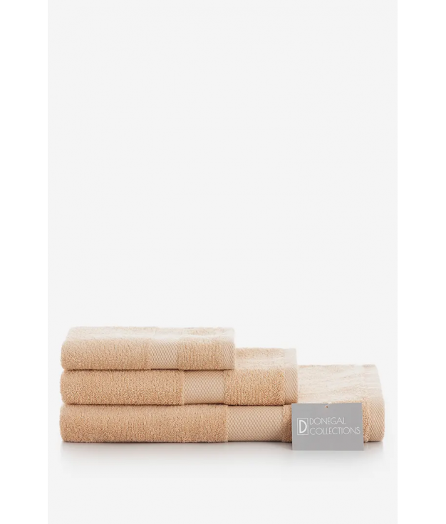 SET OF TOWELS SHEET 500gr DONEGAL COLLECTIONS - CAMEL