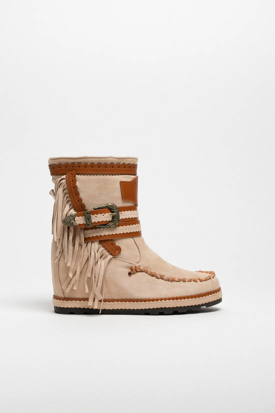 BOTA INDIANINI REMIE BAIXA - BEGE