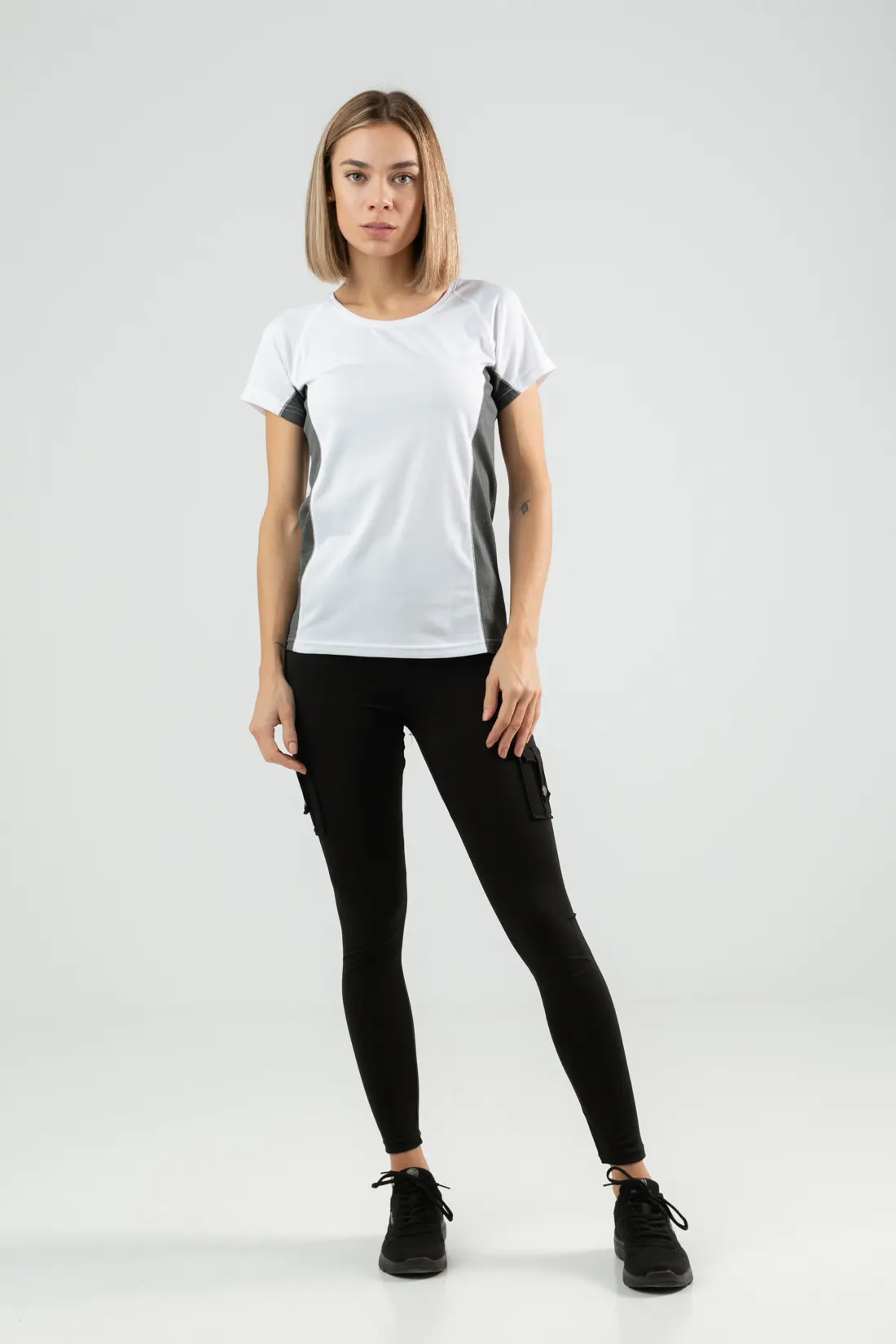 T-shirt Sanga - Blanc/Gris Foncé