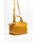 BOLSO DE PIEL LEREA - MOSTAZA
