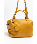 SAC EN CUIR LEREA - MOUTARDE