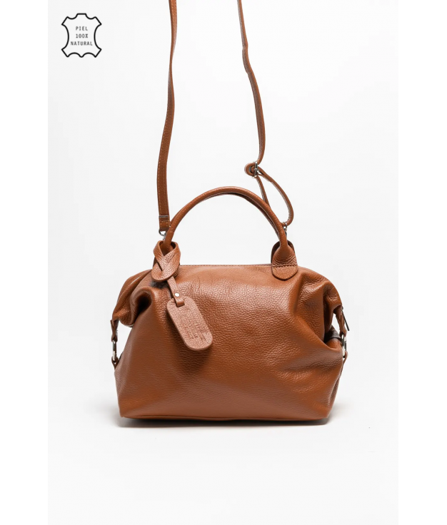 BOLSO DE PIEL LEREA - CAMEL