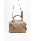 BOLSA DE COURO LEREA - TAUPÉ