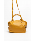BOLSO DE PIEL LEREA - MOSTAZA