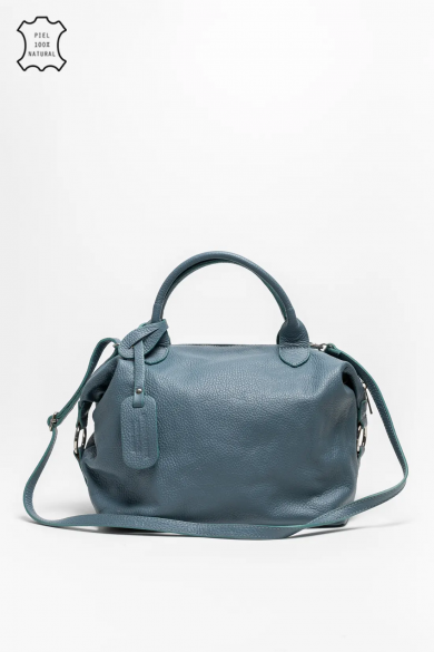 SAC EN CUIR LEREA - BLEU CLAIR