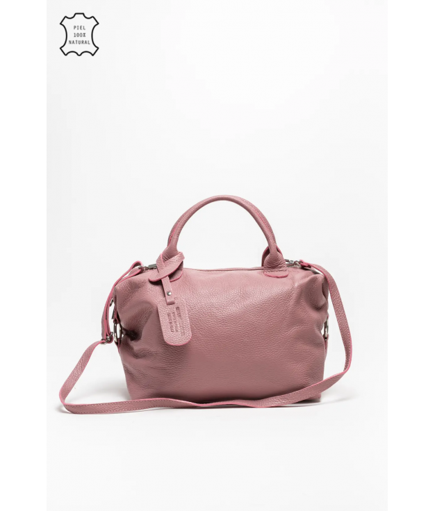 BOLSA DE COURO LEREA - ROSA