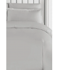 PARURE DE COUETTE UNIE 4 Pièces - GRIS CLAIR