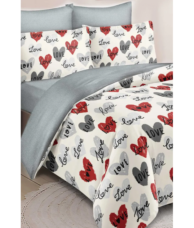 PRINTED DUVET FILLING - GRAY